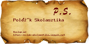 Polák Skolasztika névjegykártya